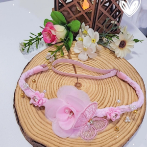 Tiara Ajustável Rosa para Bebê