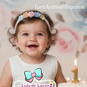 Tiara com regulagem para bebê