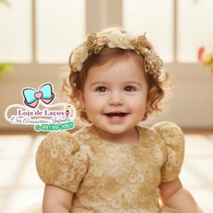 Tiara ajustável para aniversário ou batizado