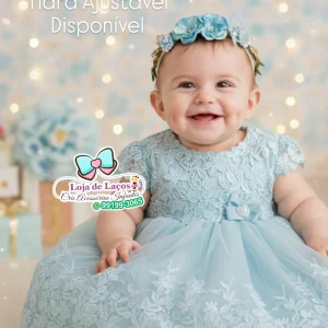 Tiara ajustável com regulagem para bebê