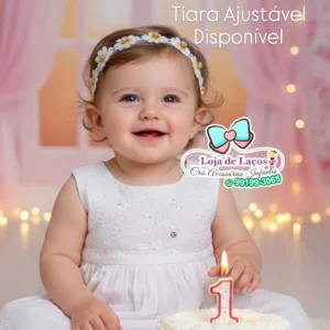 Tiara margarida com strass