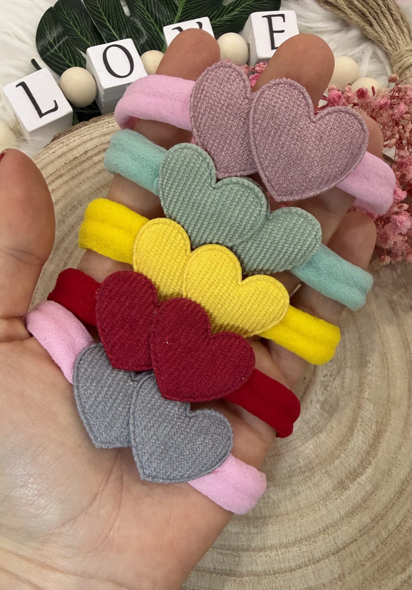 Faixa para bebê coração