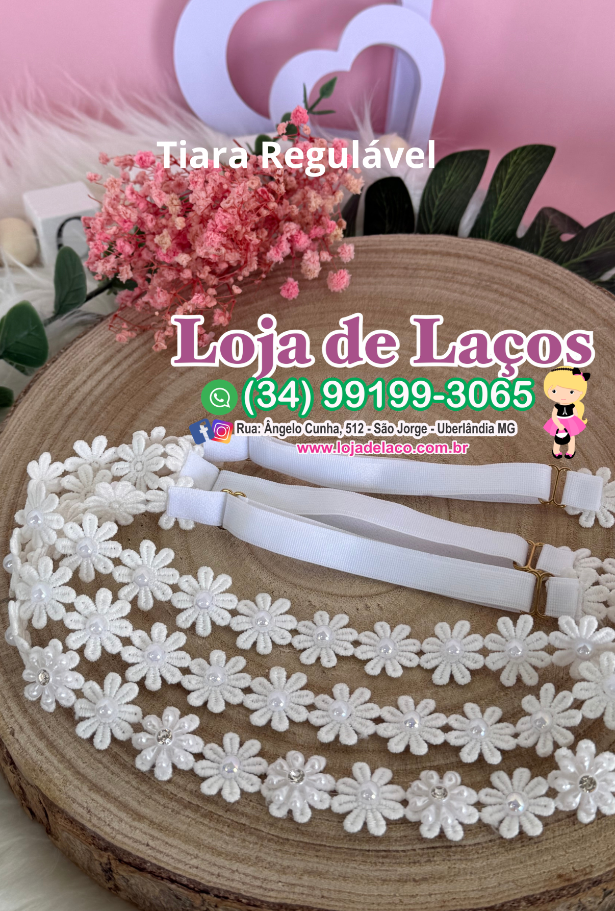 Tiara regulável Batizado - Imagem 2