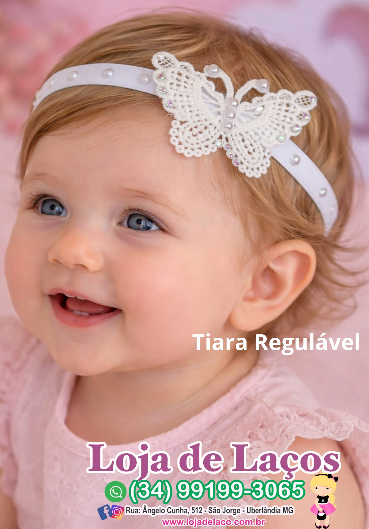 Tiara regulável Batizado