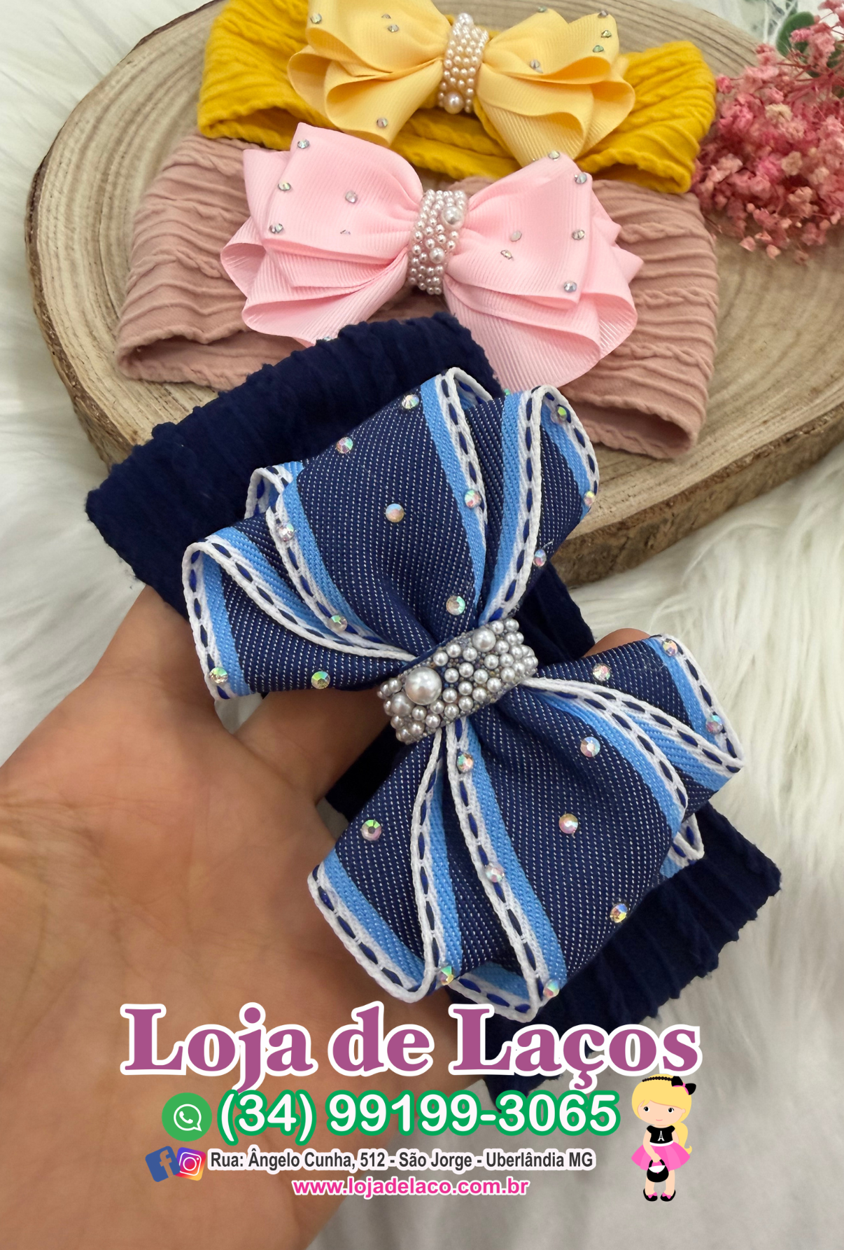 Turbante faixa com laço infantil - Imagem 6