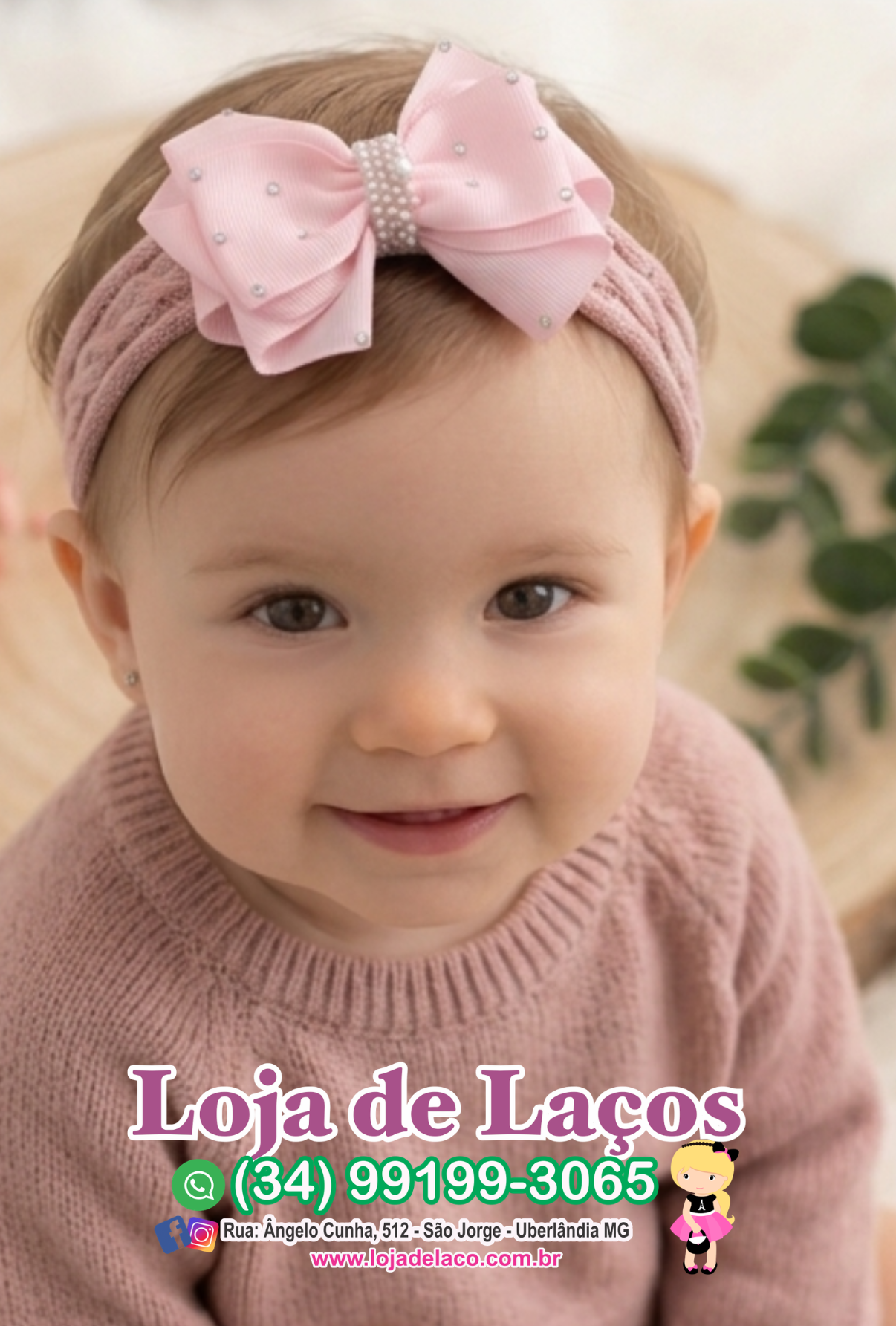 Turbante faixa com laço infantil - Imagem 9