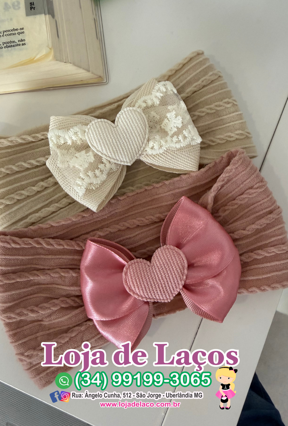 Turbante faixa com laço infantil - Imagem 4