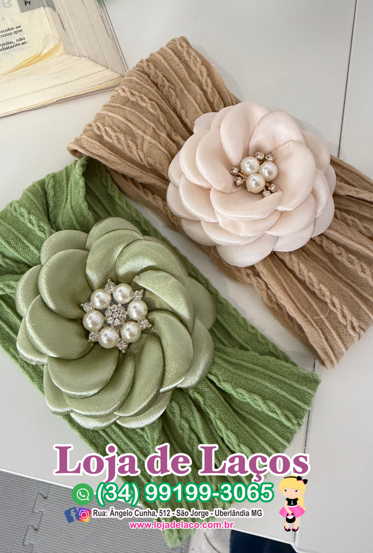 Turbante faixa com laço infantil - Imagem 3