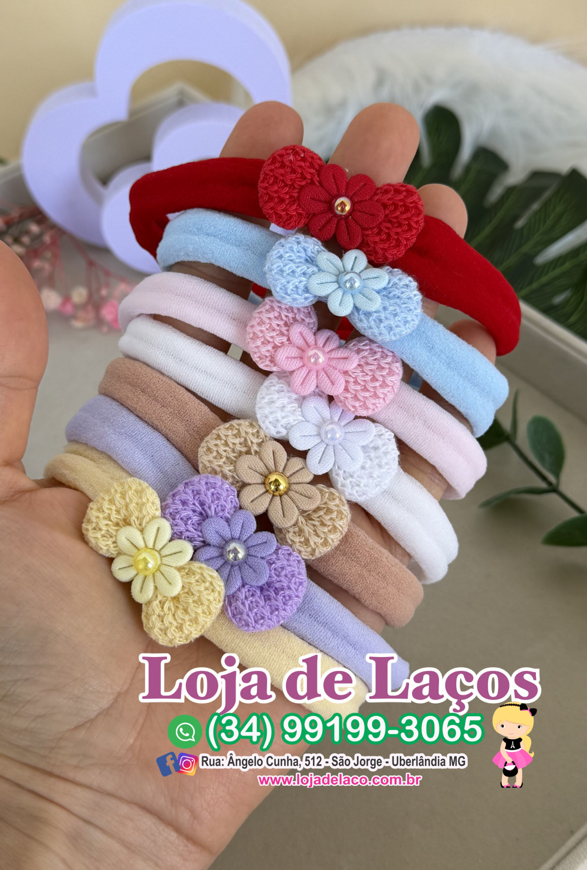 Laço na faixinha para bebe - Imagem 2